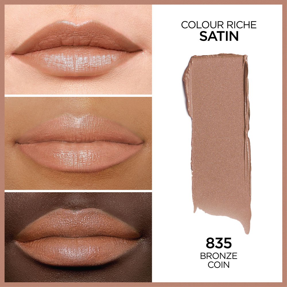 Loreal Cosmetics Lip Colour Riche Satin Lipstick 835 BronzeCoin 071249045954 AV77